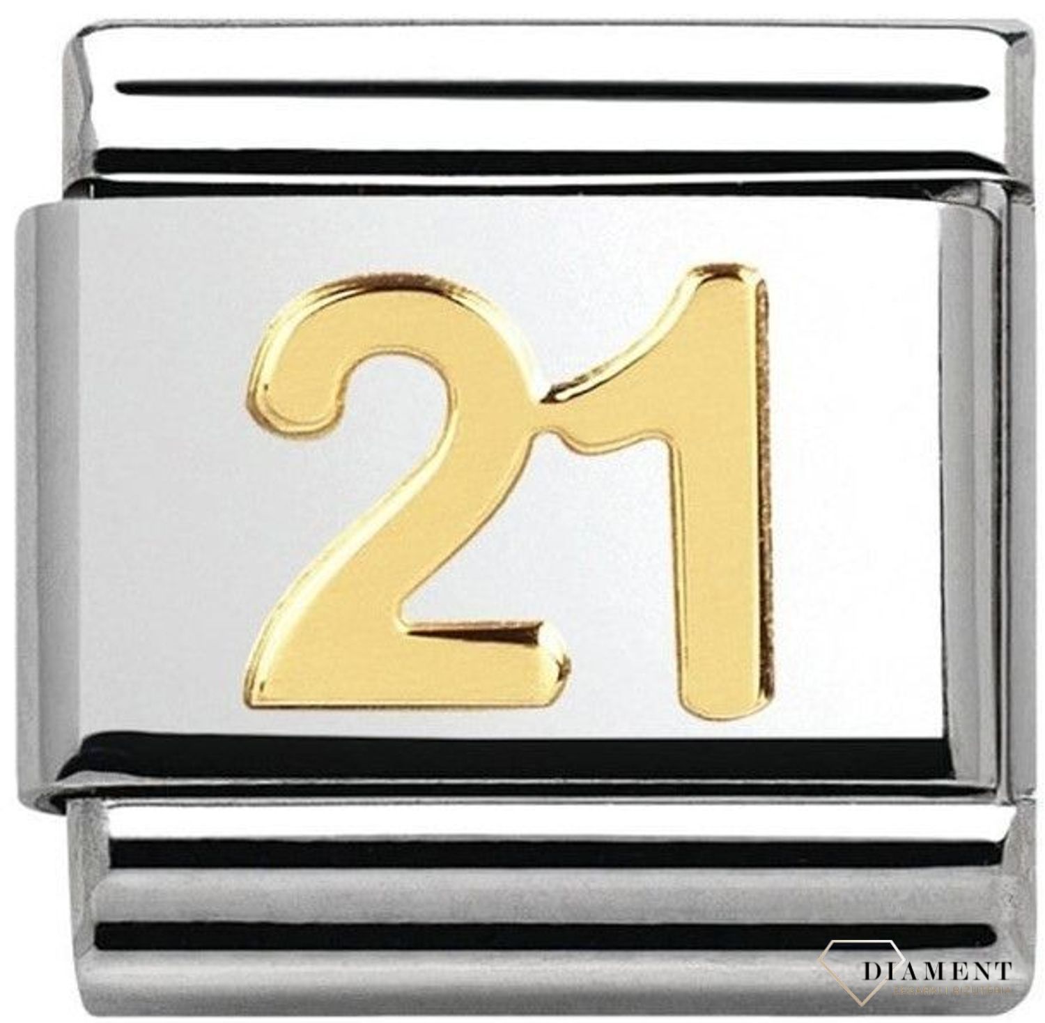 Nomination - Link 18K zawieszka złoto '21' 030109 36 biżuteria nomination nomination zawieszki nomination baza.jpg